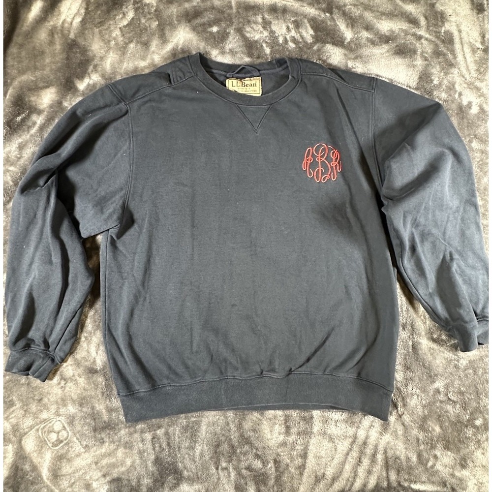 Vintage LL Bean Blue Crewneck Sweatshirt MENS LARGE
